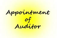 Appointment Of Auditors